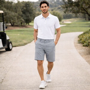 BYLT Ace Short 2.0 Mens 40 (42) Gray Golf Performance Casual Shorts